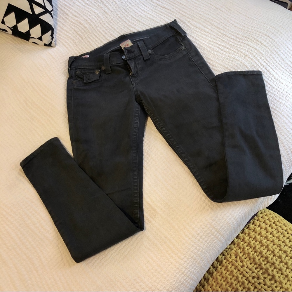True religion seal gray Misty skinny pants